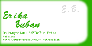 erika buban business card